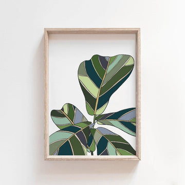 Fiddly | Modern Fiddle Leaf Art Print Art Prints Blond + Noir 