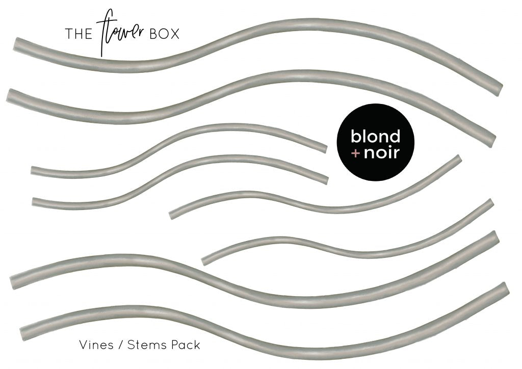 Flower Box | Large Buildable Set | Removable Fabric Wall Decals Wall Decals Blond + Noir 