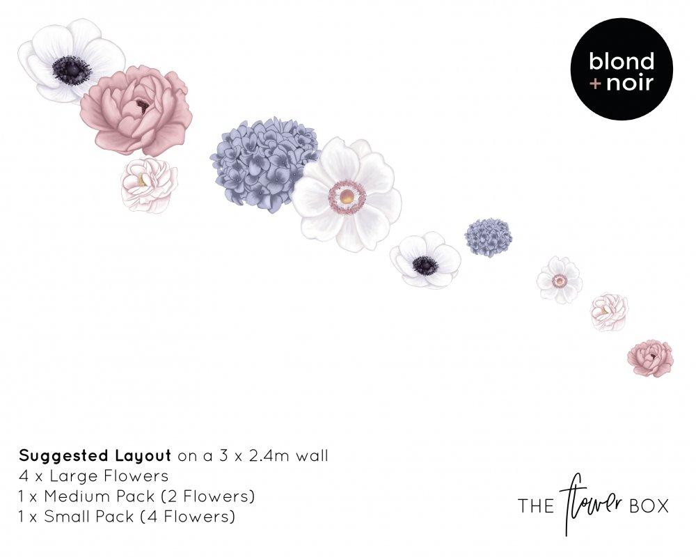 Flower Box | Samples | Removable Floral Wall Decals Wall Decals Blond + Noir 