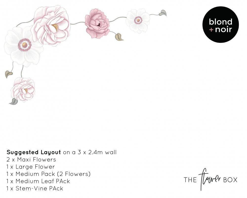 Flower Box | Samples | Removable Floral Wall Decals Wall Decals Blond + Noir 