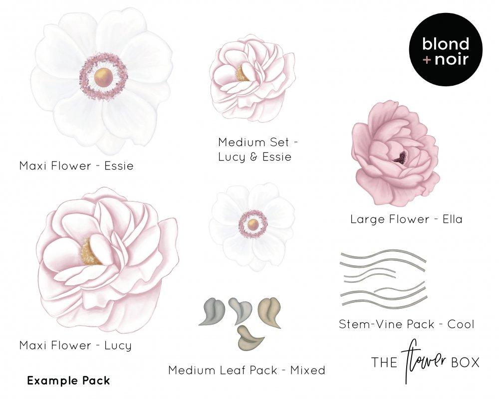Flower Box | Samples | Removable Floral Wall Decals Wall Decals Blond + Noir 