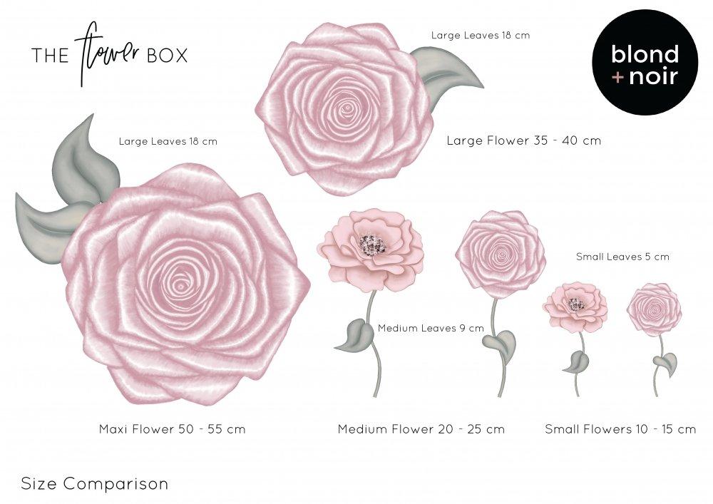 Flower Box | Small Buildable Set | Removable Floral Wall Decals Wall Decals Blond + Noir 