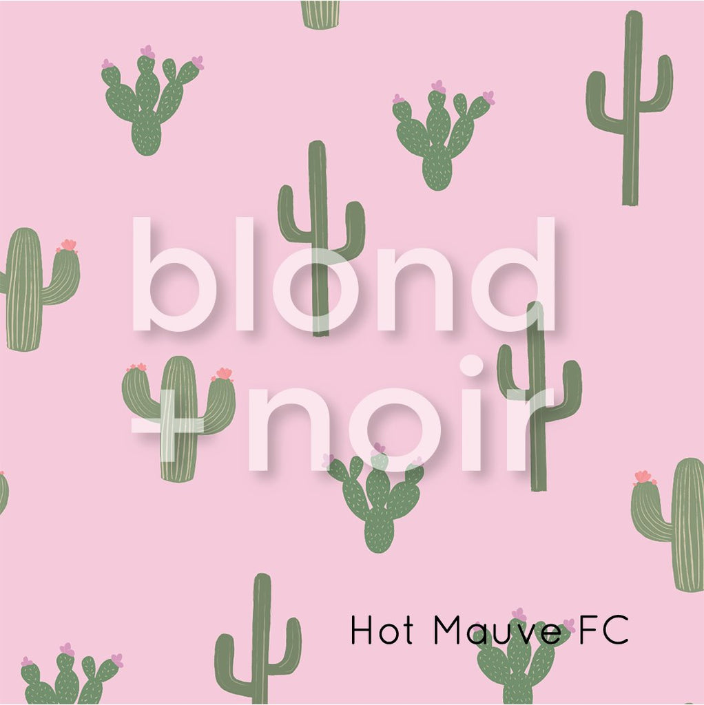 Flowering Cactus | Full & Half Wall Wallpaper Wallpaper Blond + Noir 