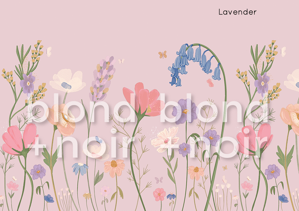 Garden Party Wallpaper | Removable PhotoTex Wallpaper | Full & Half Walls Wallpaper Blond + Noir 