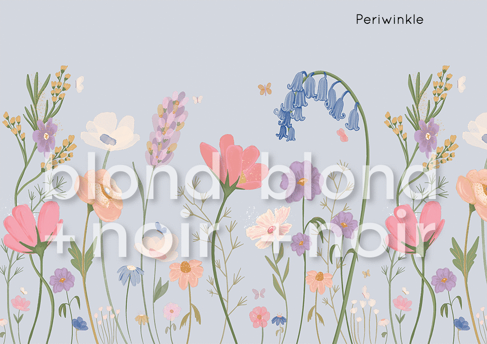 Garden Party Wallpaper | Removable PhotoTex Wallpaper | Full & Half Walls Wallpaper Blond + Noir 