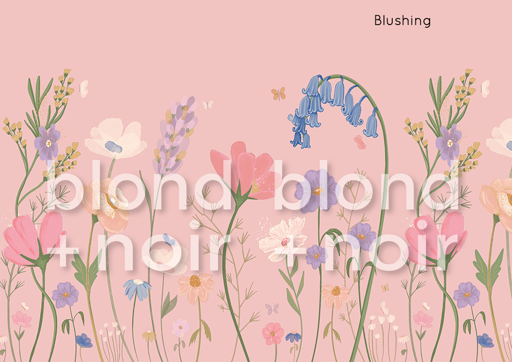 Garden Party Wallpaper | Removable PhotoTex Wallpaper | Full & Half Walls Wallpaper Blond + Noir 