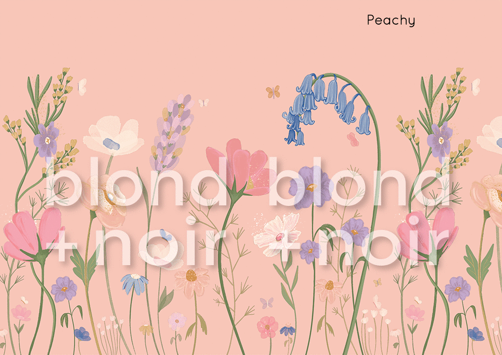 Garden Party Wallpaper | Removable PhotoTex Wallpaper | Full & Half Walls Wallpaper Blond + Noir 