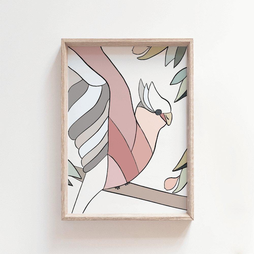 Gerty Galah | Australian Art Print Art Prints Blond + Noir 