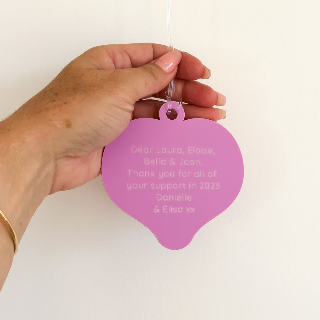 Gifting Heart | Custom Christmas Decoration | Teacher Gift Acrylic Name Letterly Australia 