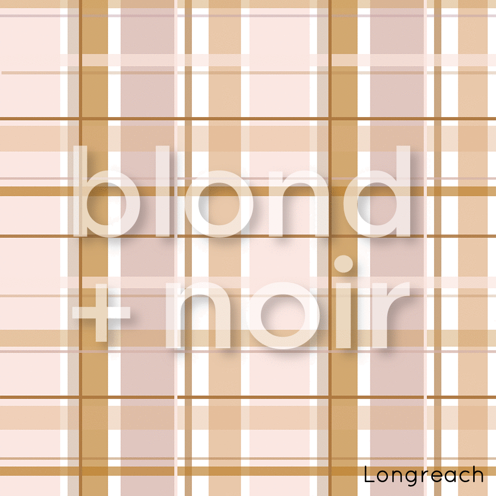 Gingham: Full & Half Walls | Removable PhotoTex Wallpaper Wallpaper Blond + Noir 