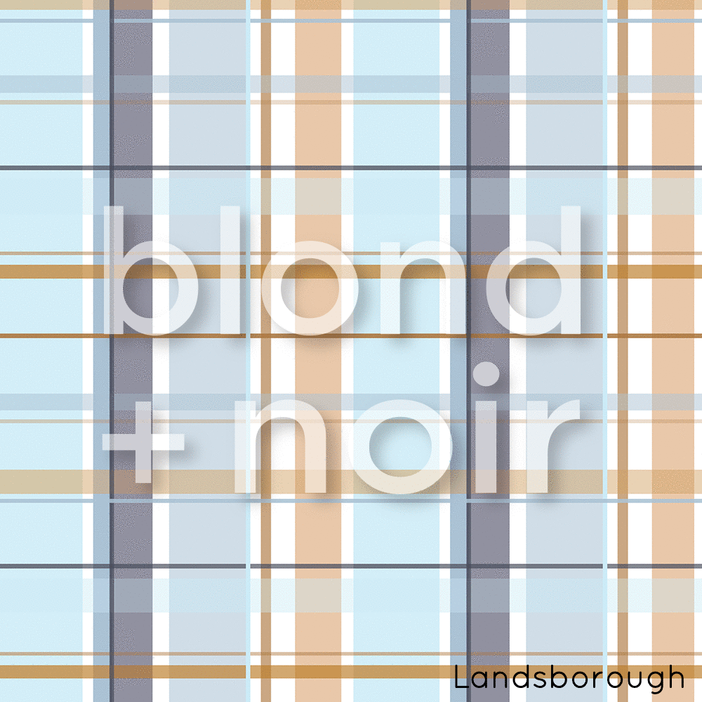 Gingham: Full & Half Walls | Removable PhotoTex Wallpaper Wallpaper Blond + Noir 