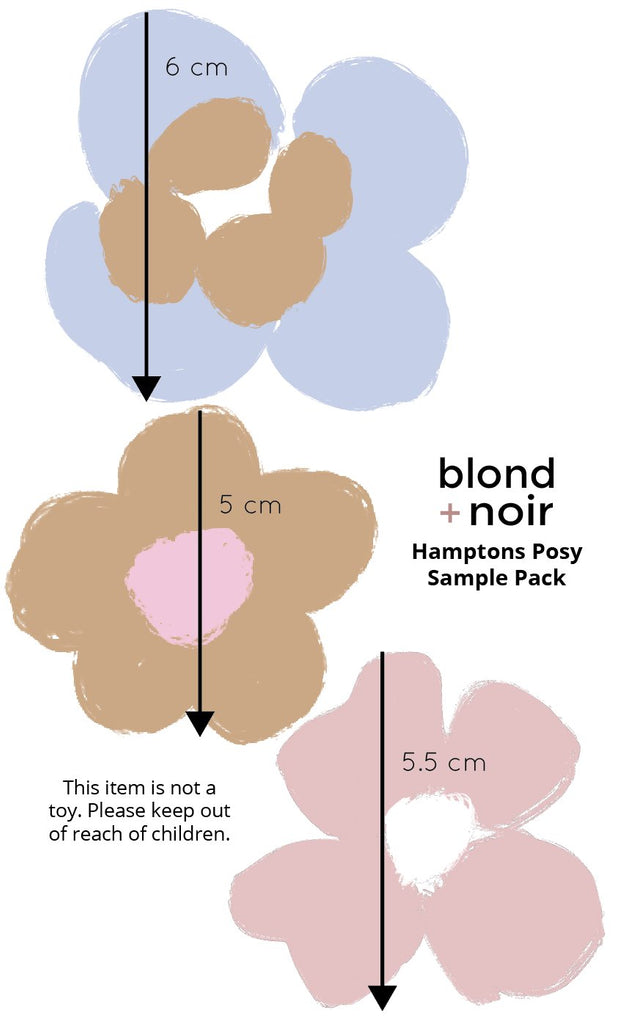 Hamptons Posy | Removable PhotoTex Wall Decals Wall Decals Blond + Noir 