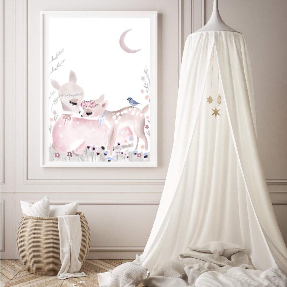 Hidden Forest Florals | Removable Fabric Wall Decals Wall Decals Blond + Noir 