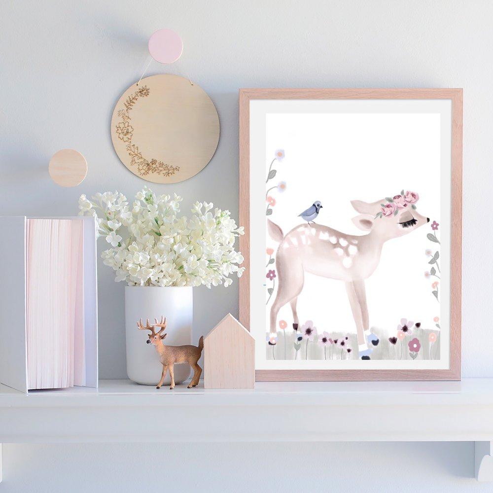 Hidden Forest Florals | Removable Fabric Wall Decals Wall Decals Blond + Noir 