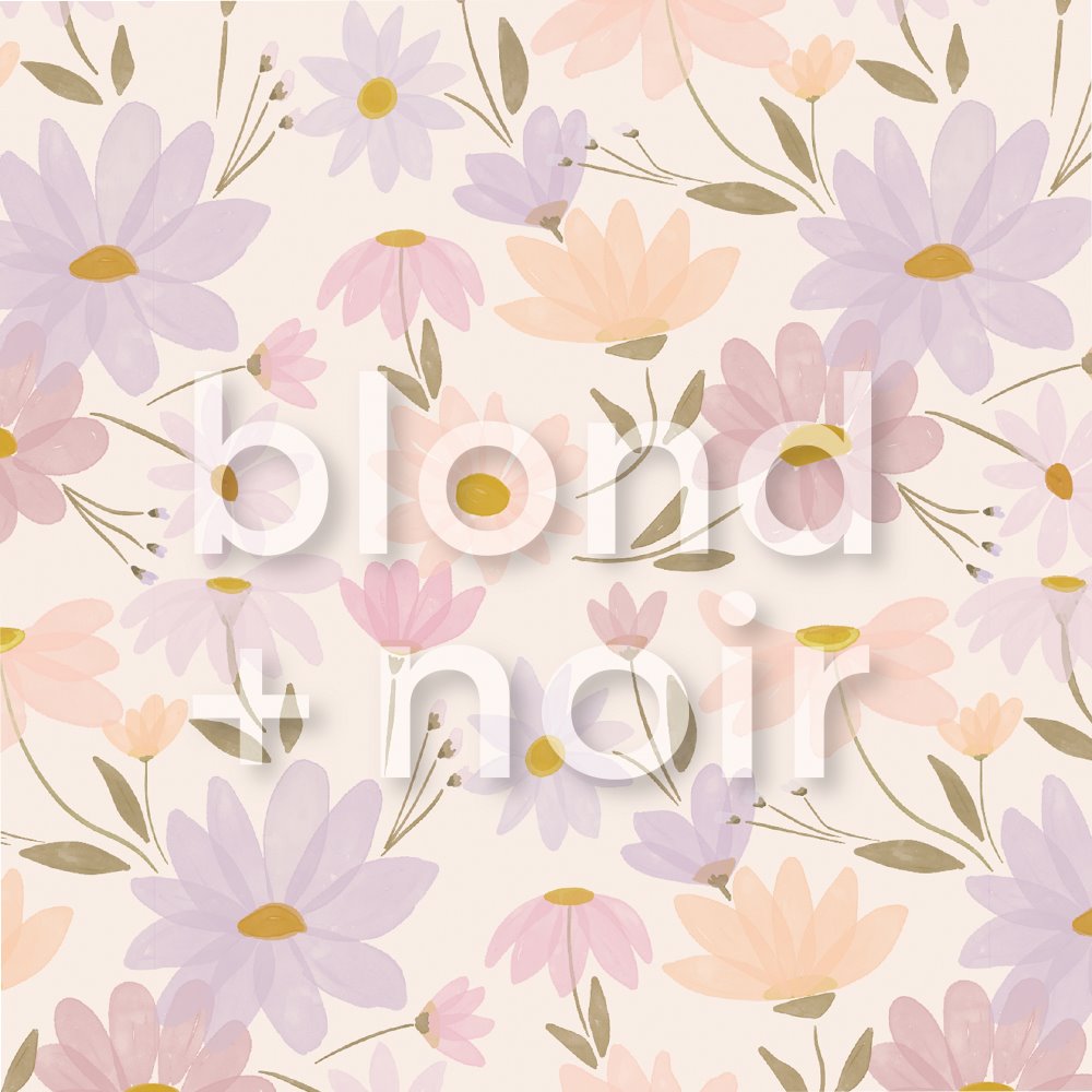 Iris | Full & Half Wall Wallpaper Wallpaper Blond + Noir 