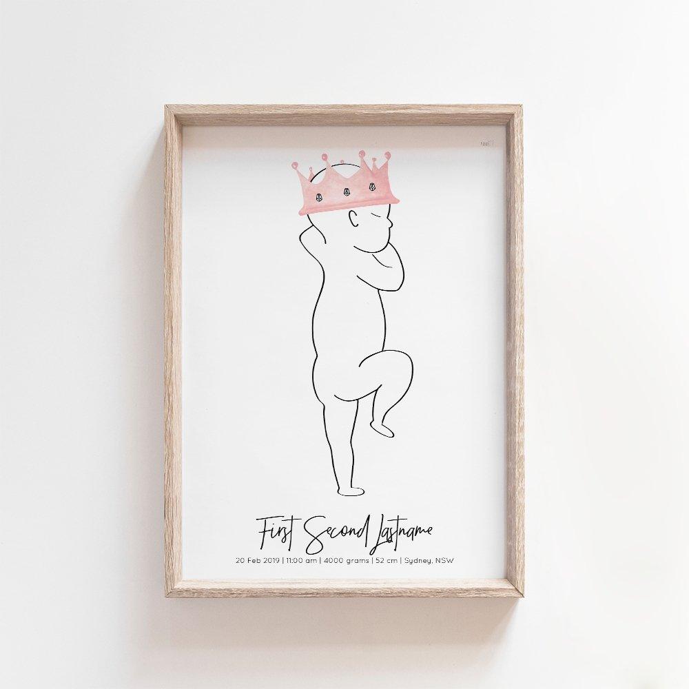 King Crown Zero Print | 1:1 Birth Print Birth Print Blond + Noir 