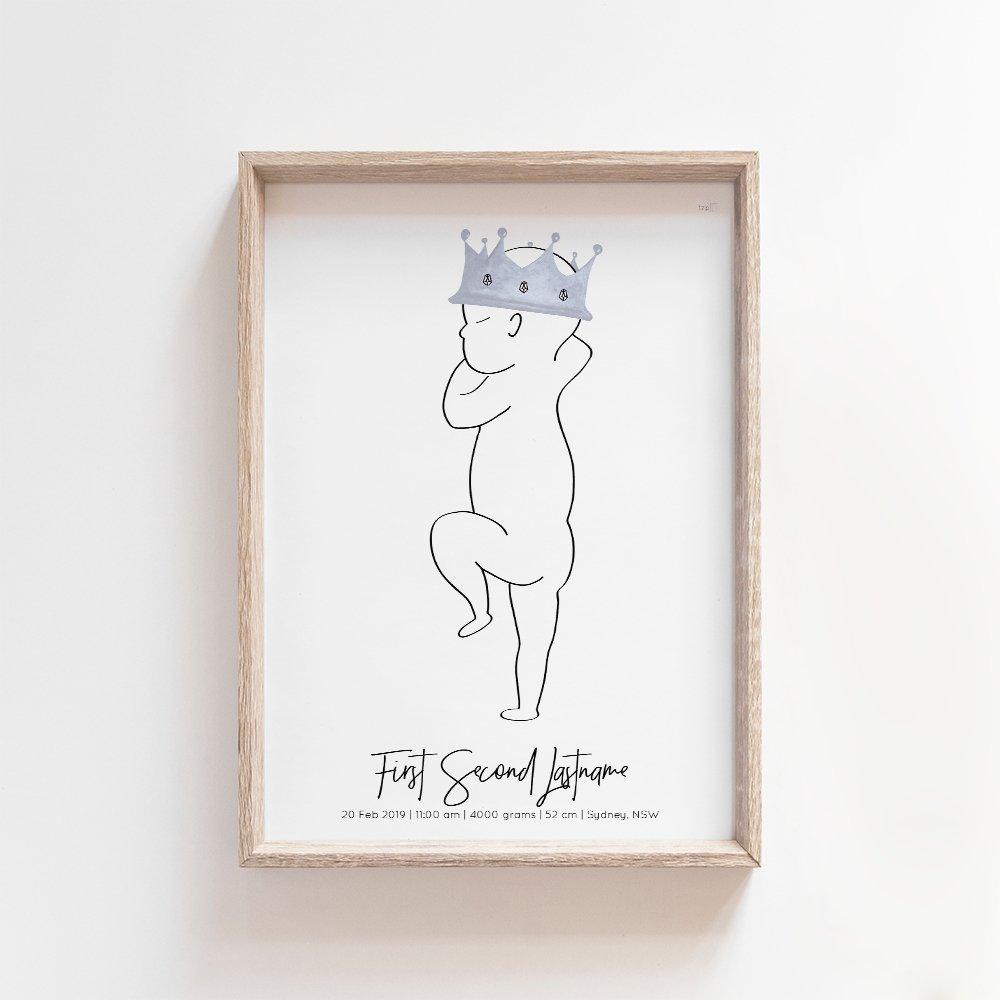 King Crown Zero Print | 1:1 Birth Print Birth Print Blond + Noir 