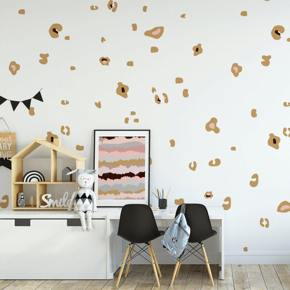 Leopard Spot | Removable Fabric Wall Decals Wall Decals Blond + Noir 