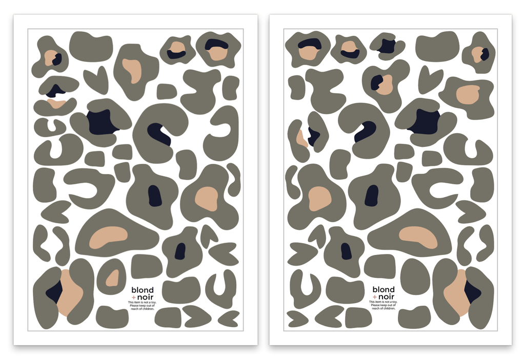 Leopard Spot | Removable Fabric Wall Decals Wall Decals Blond + Noir 