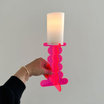 Limited Edition FLURO | Bubble Candle Holders | For Battery Operated Candles Acrylic Name Letterly Australia 