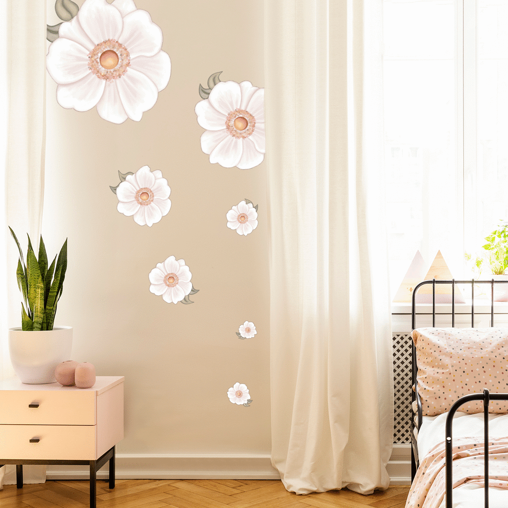 Lola Daisy | Removable Fabric Wall Decals Wall Decals Blond + Noir 
