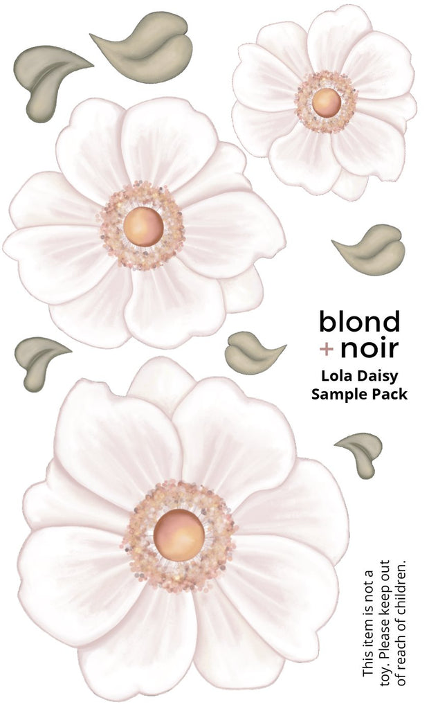 Lola Daisy | Removable Fabric Wall Decals Wall Decals Blond + Noir 