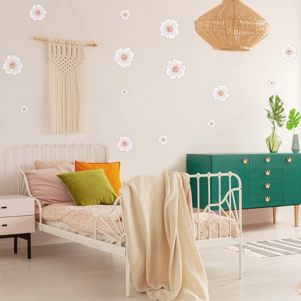 Lola Daisy | Removable Fabric Wall Decals Wall Decals Blond + Noir 