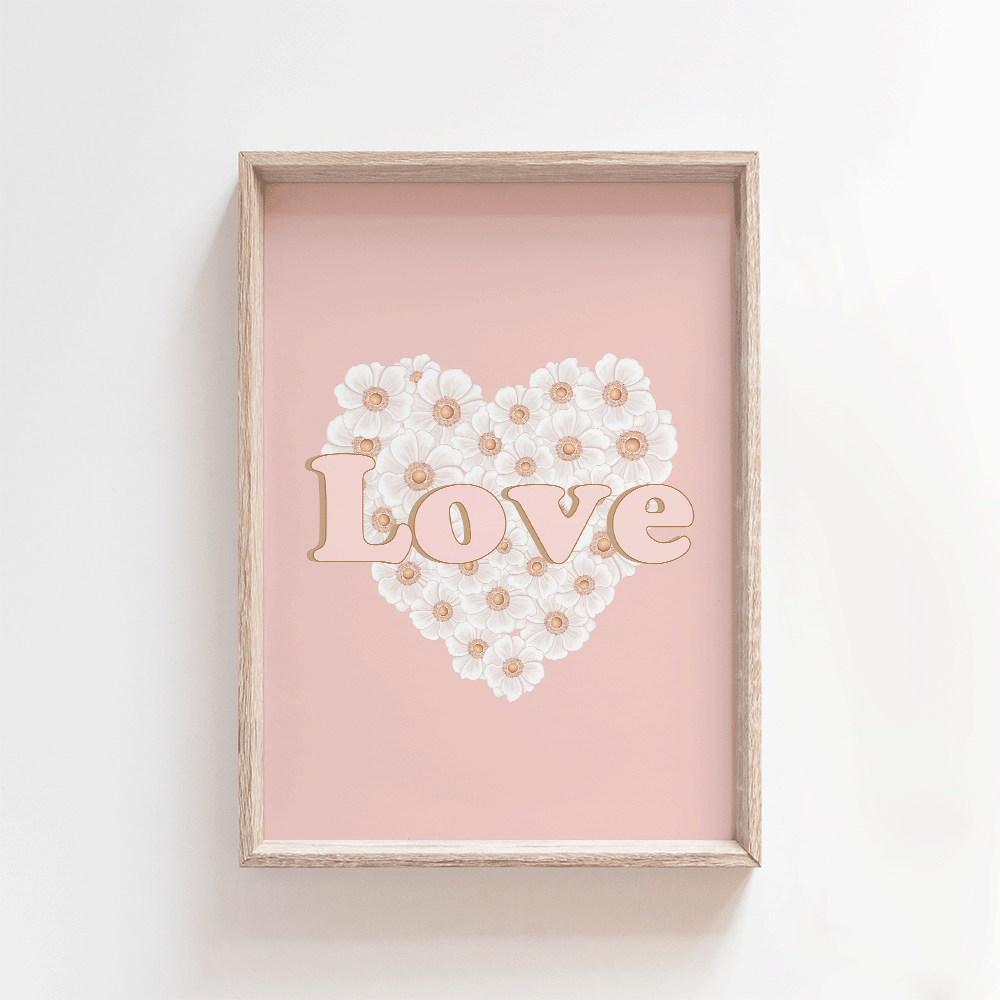 Love: Pink | Art Print Art Prints Blond + Noir 