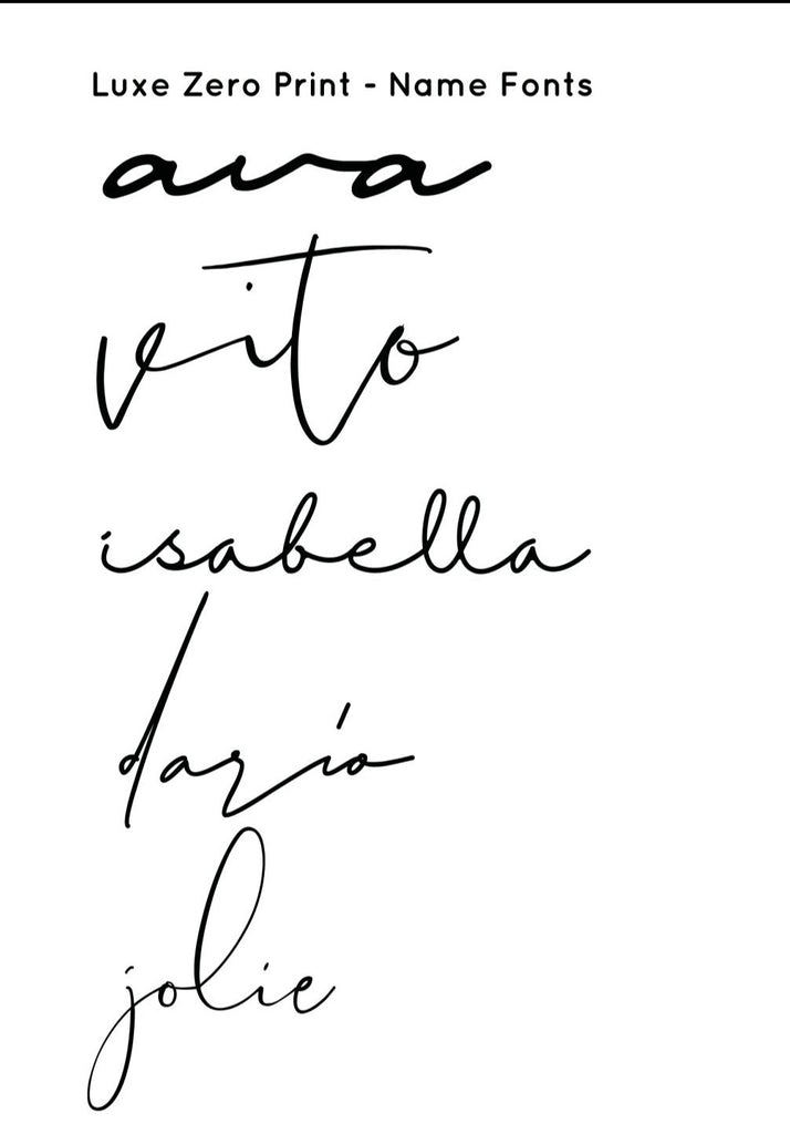 Luxe Edition Zero Print | 1:1 Birth Print Birth Print Blond + Noir 