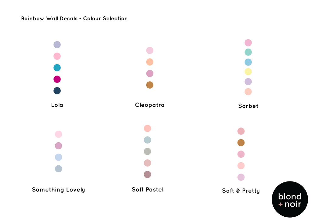 Matching Rainbow Coloured Shapes | Removable Fabric Wall Decals Rainbows My Hidden Forest 