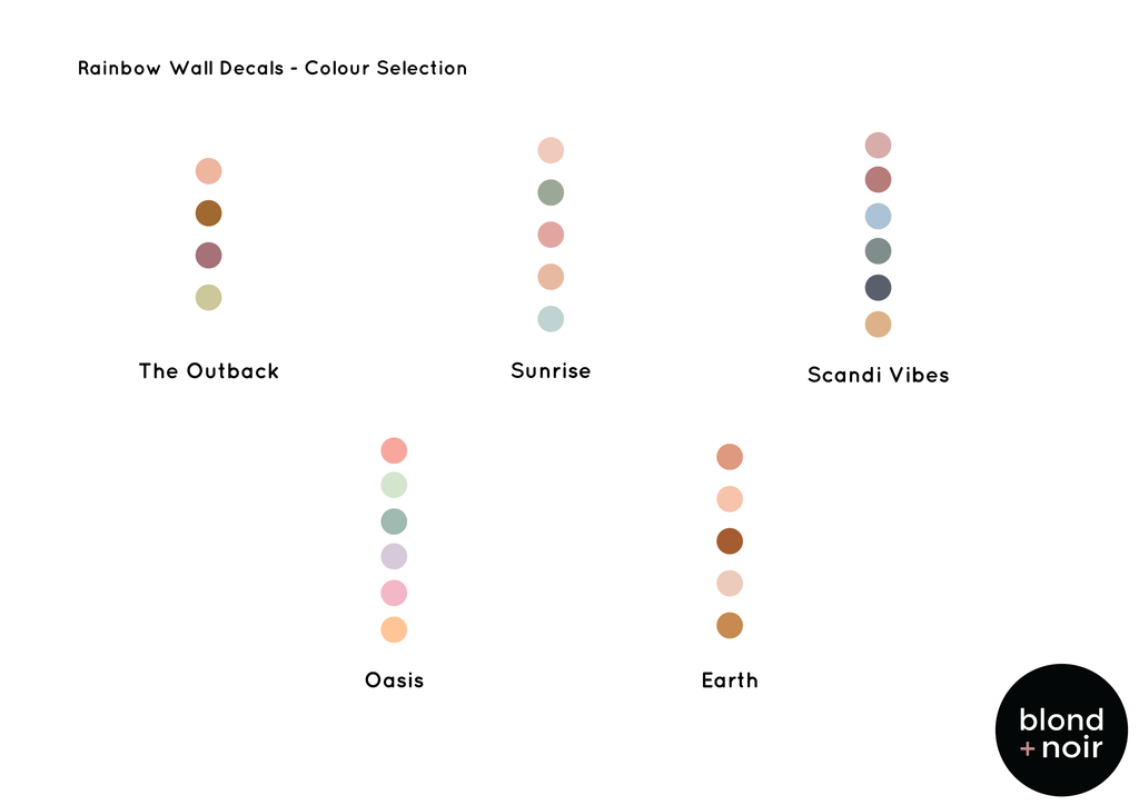 Matching Rainbow Coloured Shapes | Removable Fabric Wall Decals Rainbows My Hidden Forest 