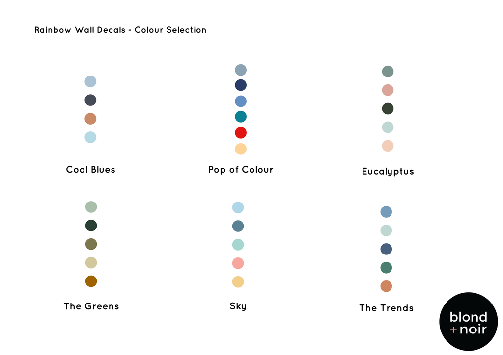 Matching Rainbow Coloured Shapes | Removable Fabric Wall Decals Rainbows My Hidden Forest 