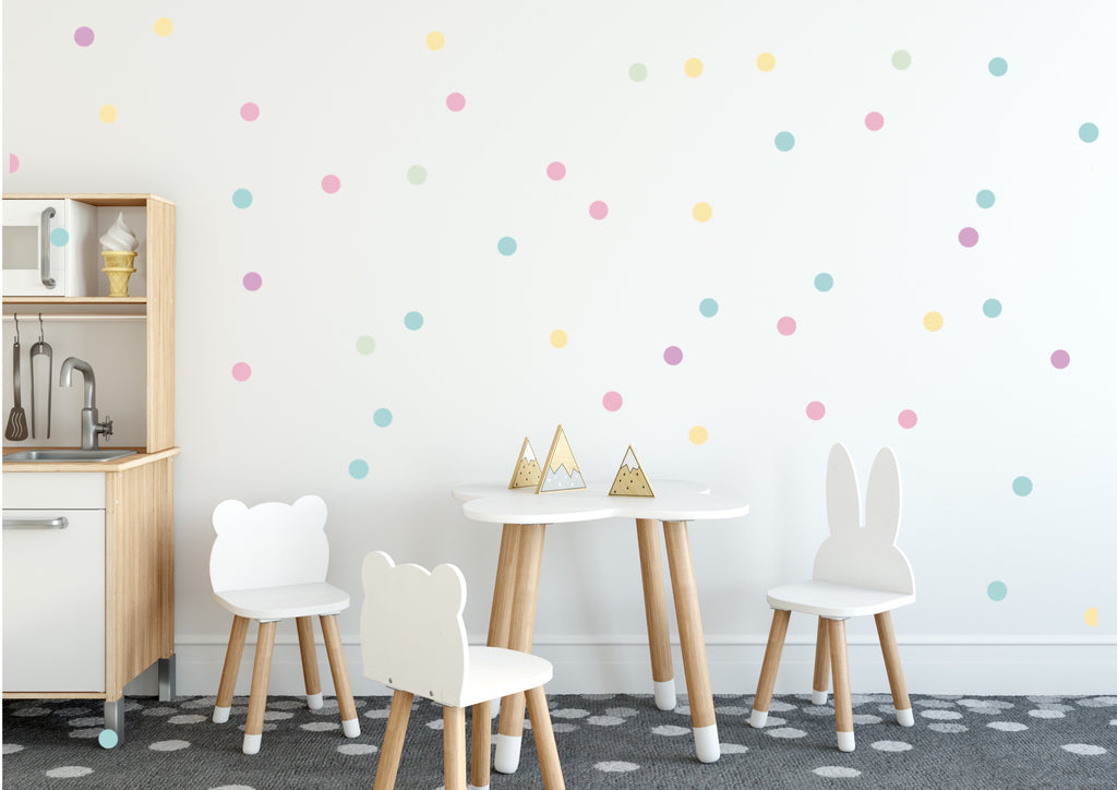 Matching Rainbow Coloured Shapes | Removable Fabric Wall Decals Rainbows My Hidden Forest 