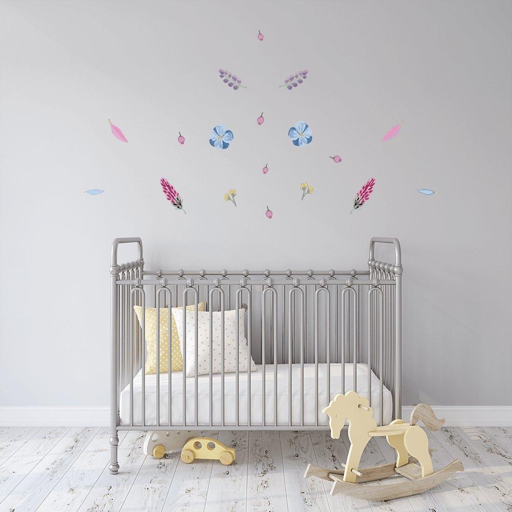 Matilda’s Garden Floral | Removable Fabric Wall Decals Wall Decals Blond + Noir 