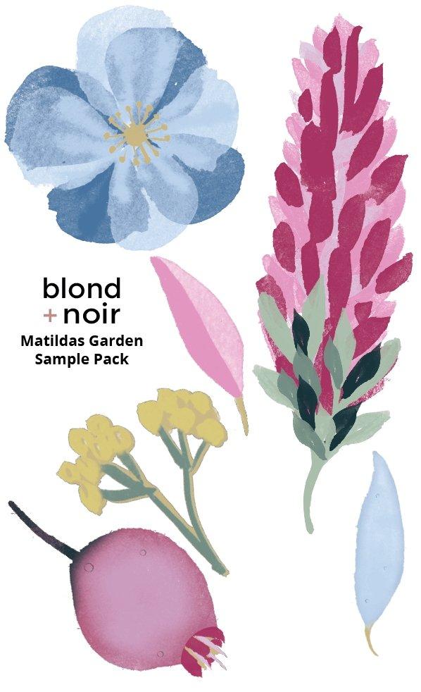 Matilda’s Garden Floral | Removable Fabric Wall Decals Wall Decals Blond + Noir 