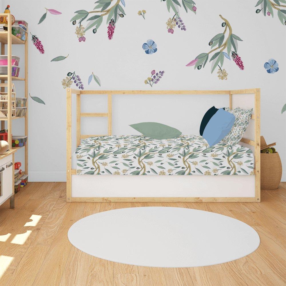 Matilda’s Garden Floral | Removable Fabric Wall Decals Wall Decals Blond + Noir 