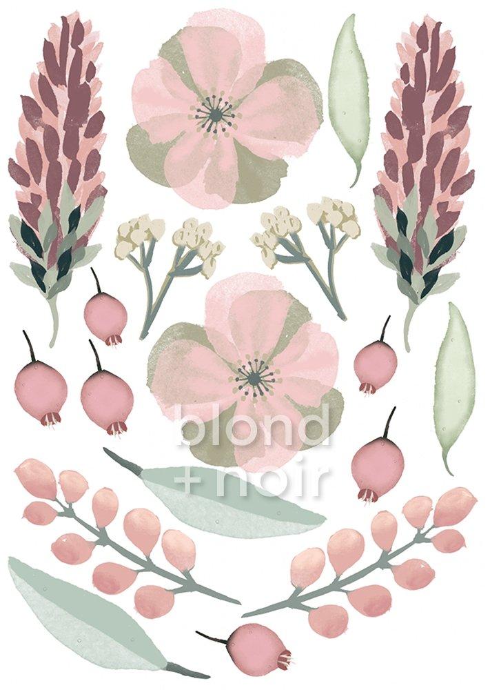 Matilda’s Garden Floral | Removable Fabric Wall Decals Wall Decals Blond + Noir 