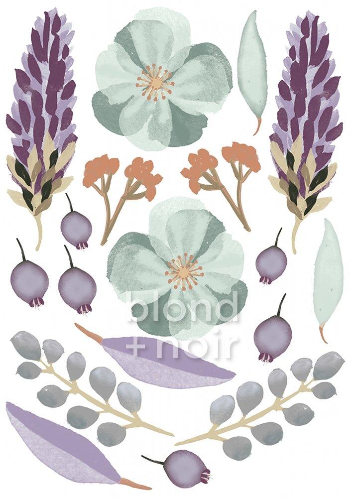 Matilda’s Garden Floral | Removable Fabric Wall Decals Wall Decals Blond + Noir 