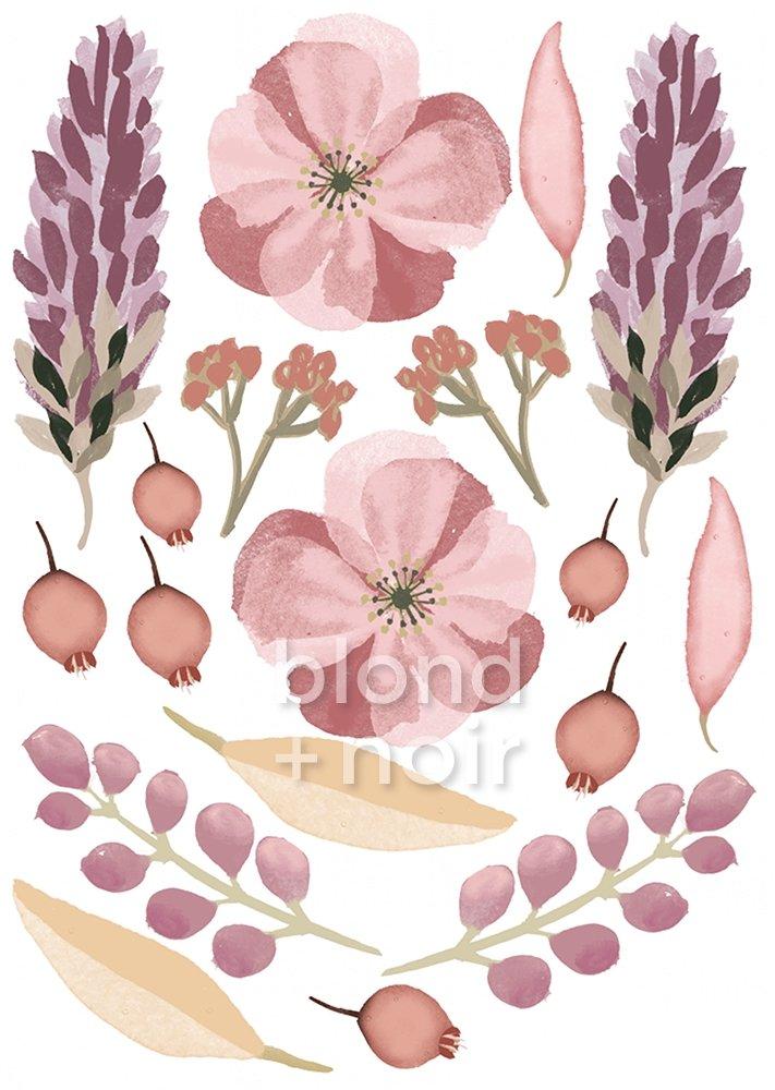 Matilda’s Garden Floral | Removable Fabric Wall Decals Wall Decals Blond + Noir 