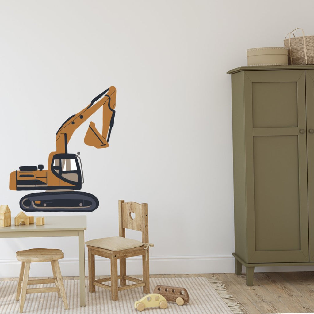 Maxi Excavator | Removable Fabric Wall Decals Wall Decals My Hidden Forest 