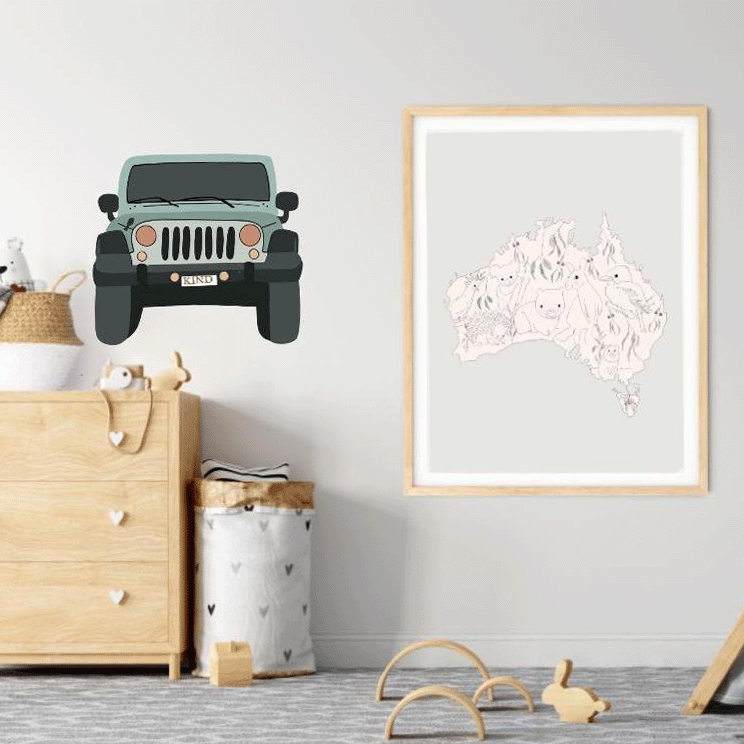 Maxi Jeep | Removable Fabric Wall Decals Wall Decals My Hidden Forest 