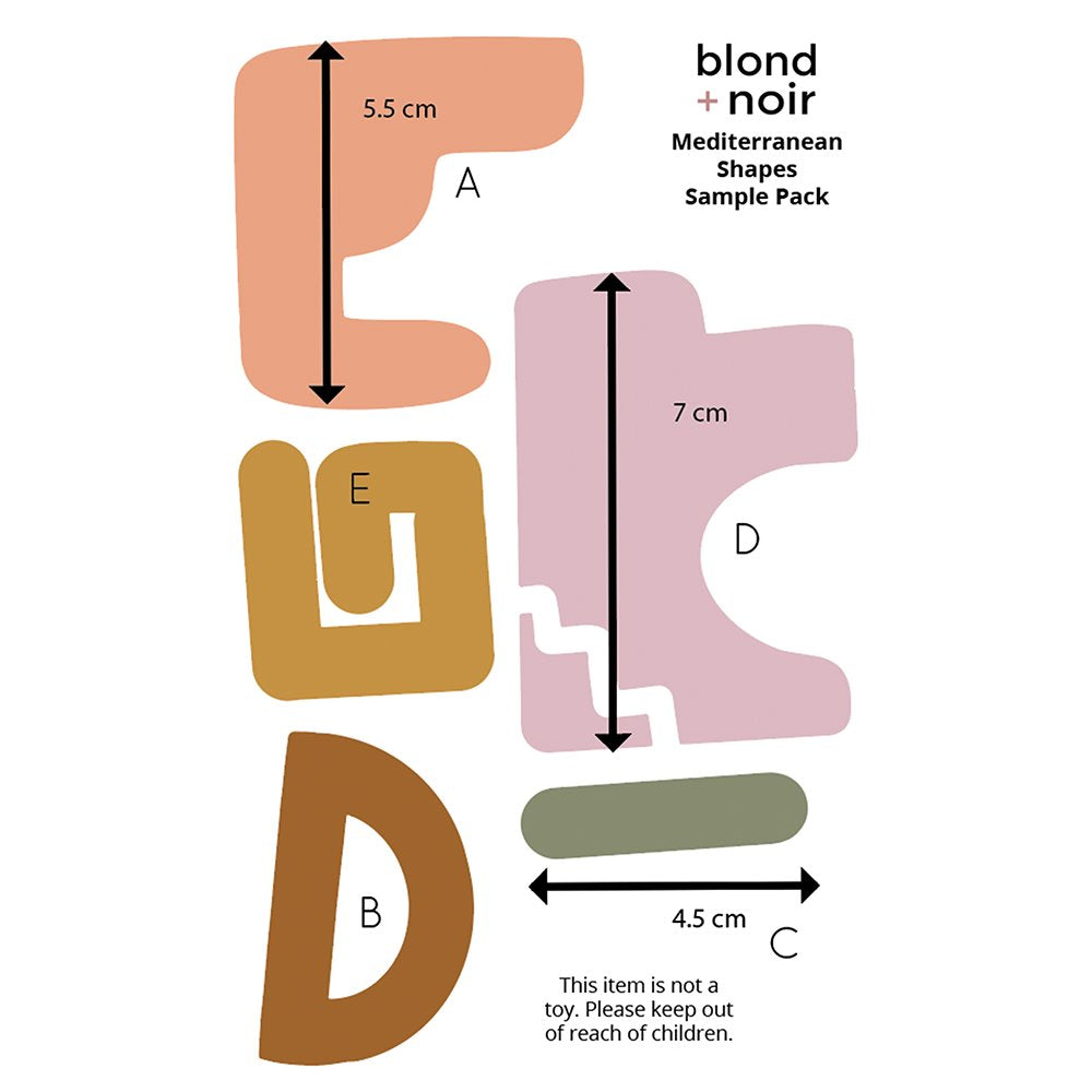 Mediterranean Shapes | Wall Decals Wall Decals Blond + Noir 