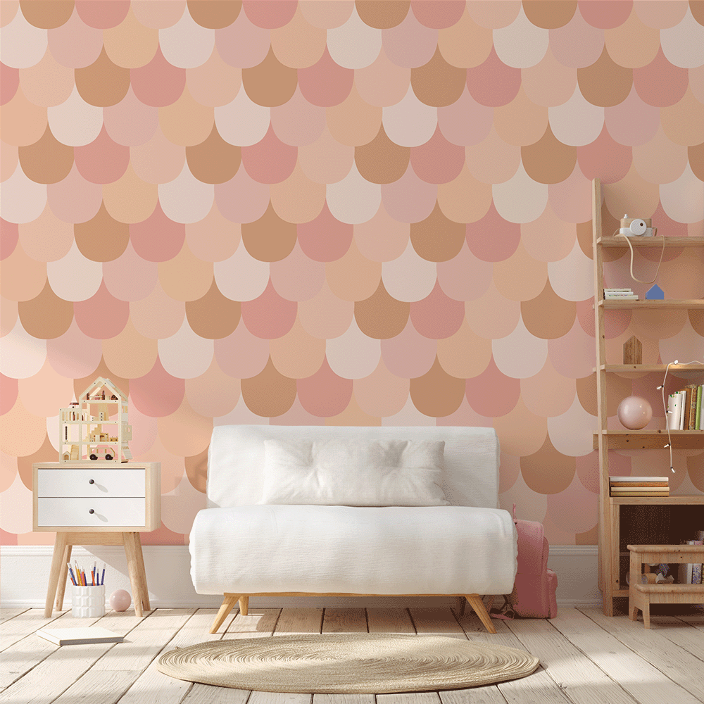 Mermaid Scales | Removable PhotoTex Wallpaper | Full & Half Walls Wallpaper Isla Dream 