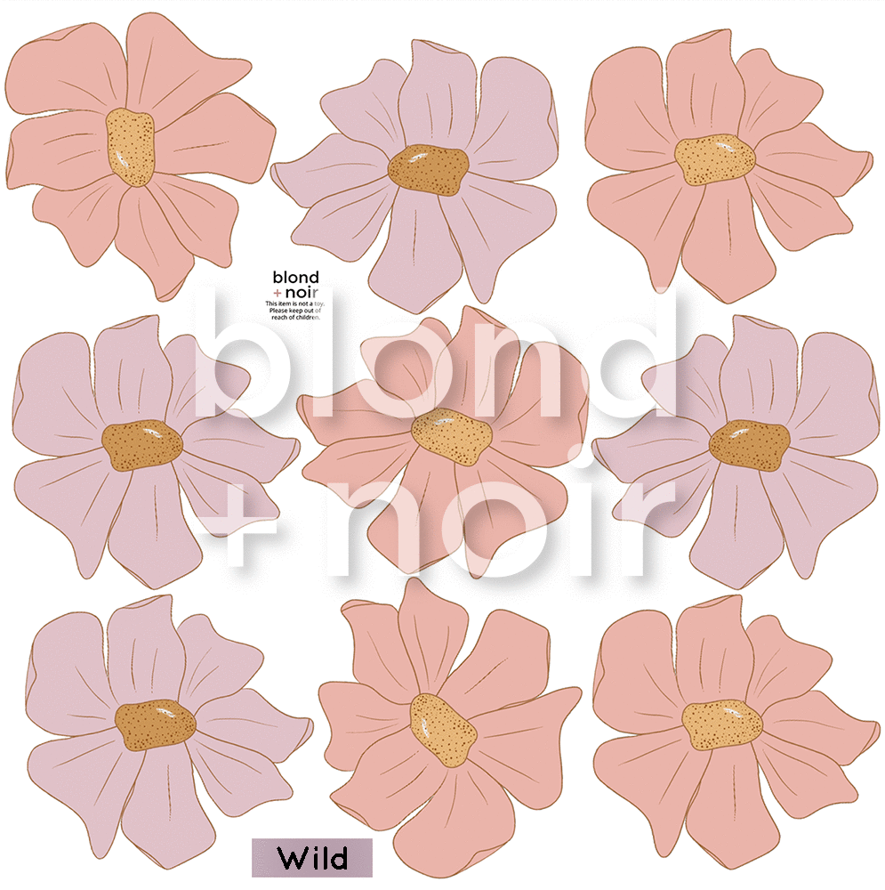 Milk Maids | Removable Fabric Wall Decals Wall Decals Blond + Noir 