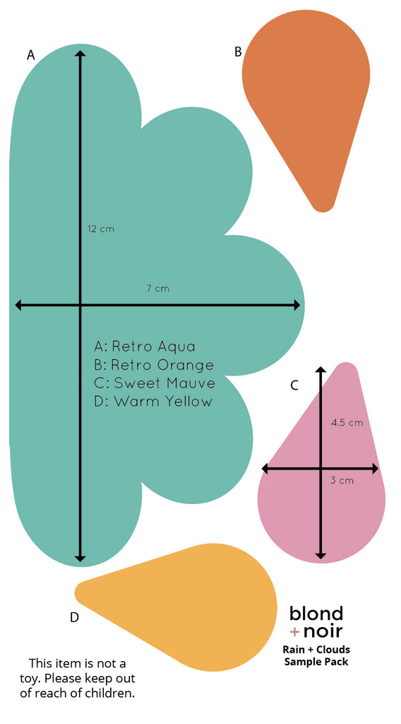 Monster Rain + Clouds | Wall Decals Wall Decals Blond + Noir 