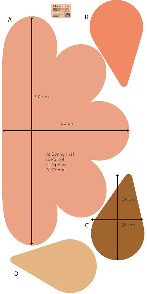 Monster Rain + Clouds | Wall Decals Wall Decals Blond + Noir 