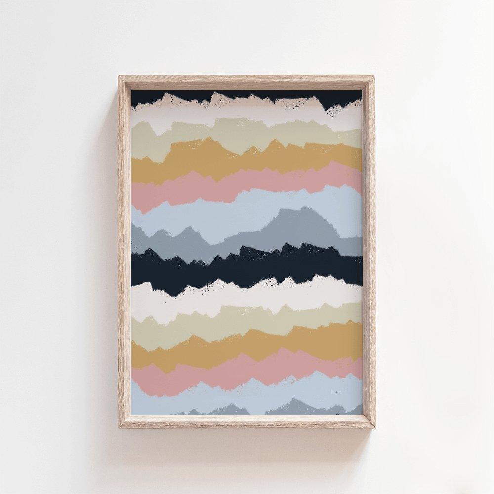 Moonlight Rainbow | Abstract Kids Art Print Art Prints Blond + Noir 