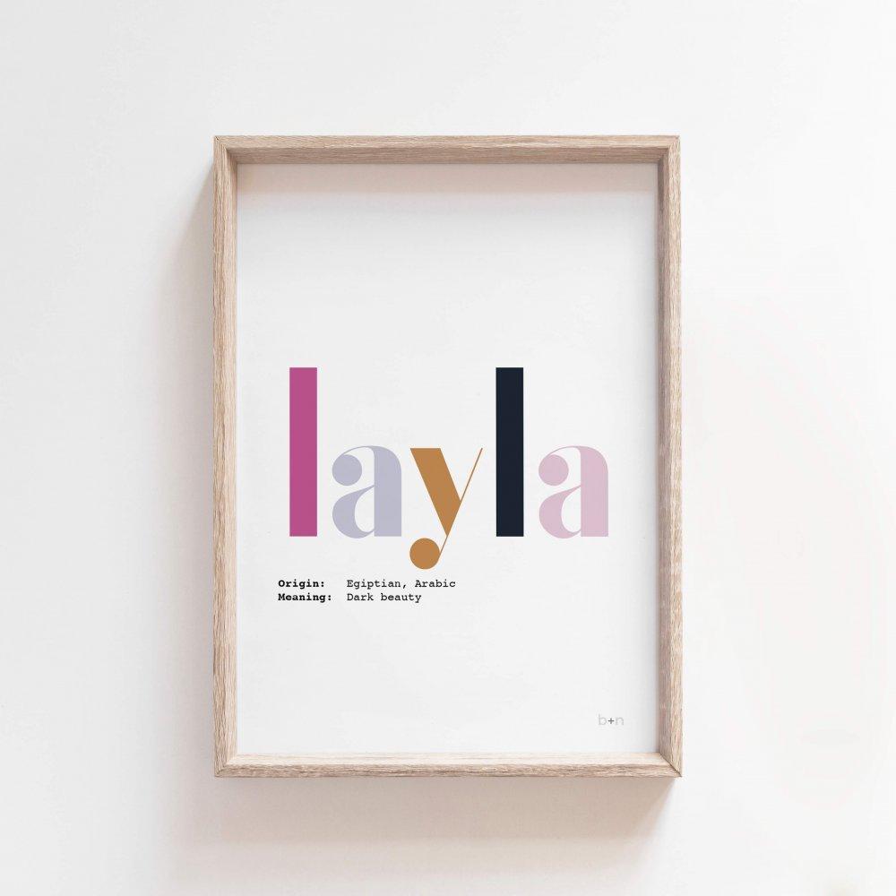 My Name Print - Glorious Colour | Name Meaning Art Print Art Prints Blond + Noir 