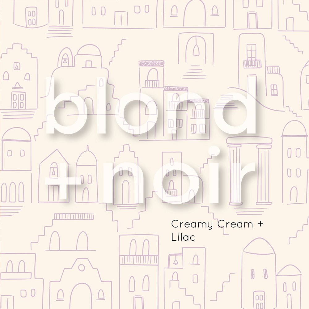 Mykonos | Full & Half Wall Wallpaper Wallpaper Blond + Noir 