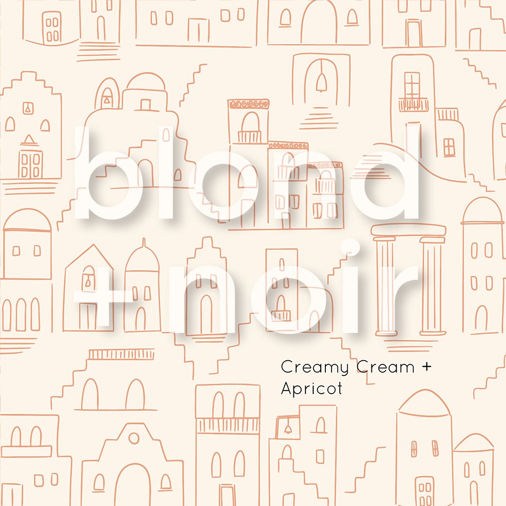 Mykonos | Full & Half Wall Wallpaper Wallpaper Blond + Noir 